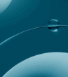 An abstract pearl is hold by a line