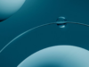 An abstract pearl is hold by a line