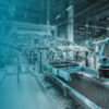 Car Factory 3D Concept: Automated Robot Arm Assembly Line Manufacturing High-Tech Green Energy Electric Vehicles. Automatic Construction, Building, Welding Industrial Production Conveyor.