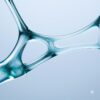 Abstract visualization of a delicate neural network in blue and turquoise tones